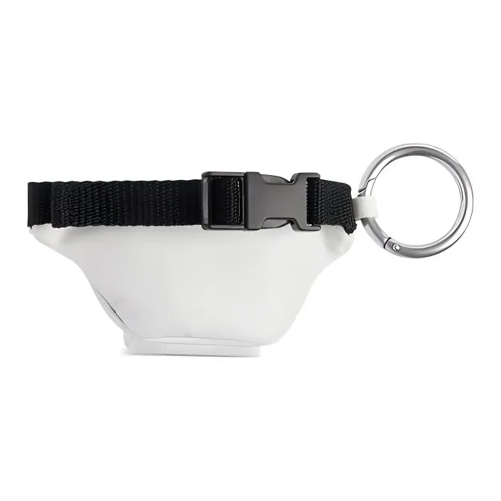 Balenciaga Nylon Keychain Fanny Pack With Key And Coin Purse Men's White-1