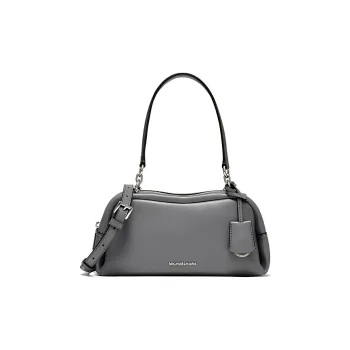 MICHAEL KORS Cecily Leather Bowling Bag, Shoulder Bag, Pillow Bag, Shoulder Bag Medium Size Women's Dark Gray