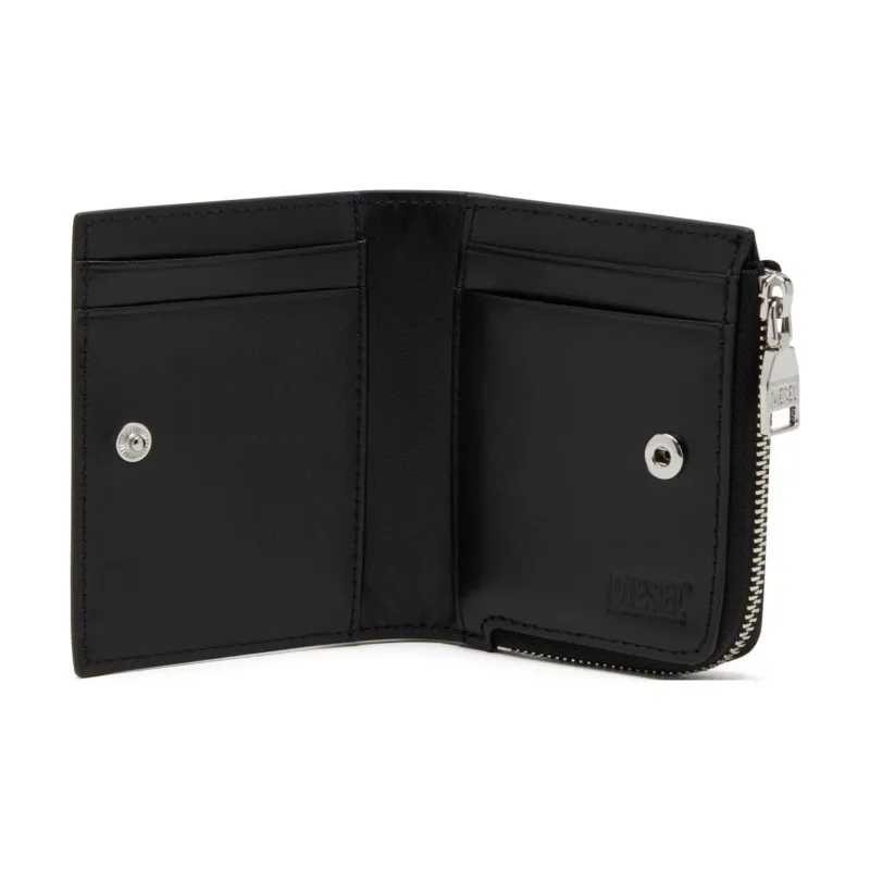 DIESEL Cow Leather Card Holder Women's Black-3