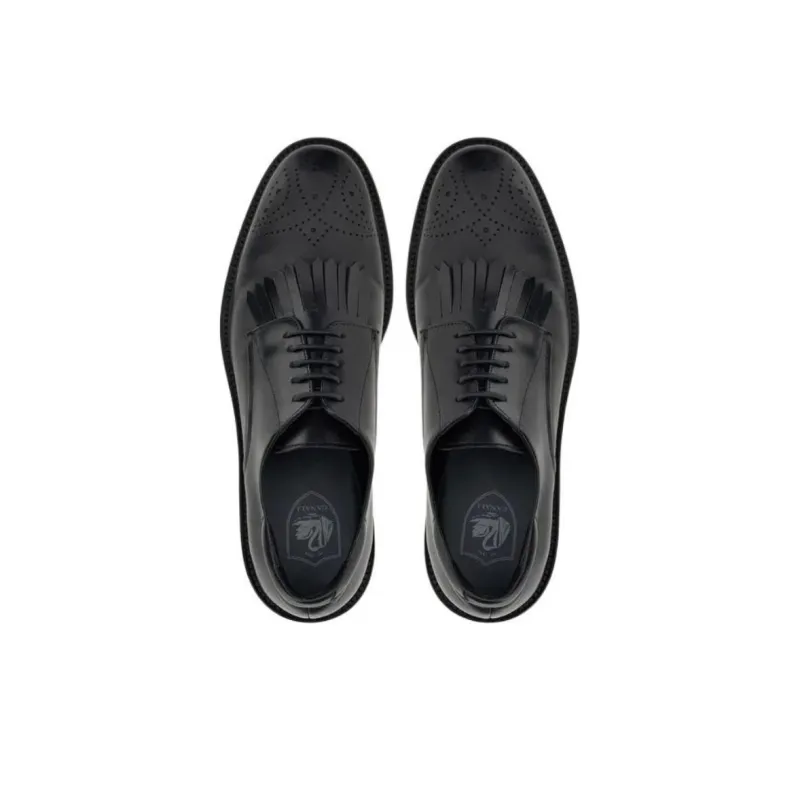 Canali Dress Shoes Men Low-Top Black-4