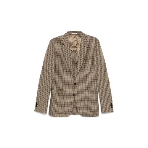 FURSAC Houndstooth-pattern Wool Blazer