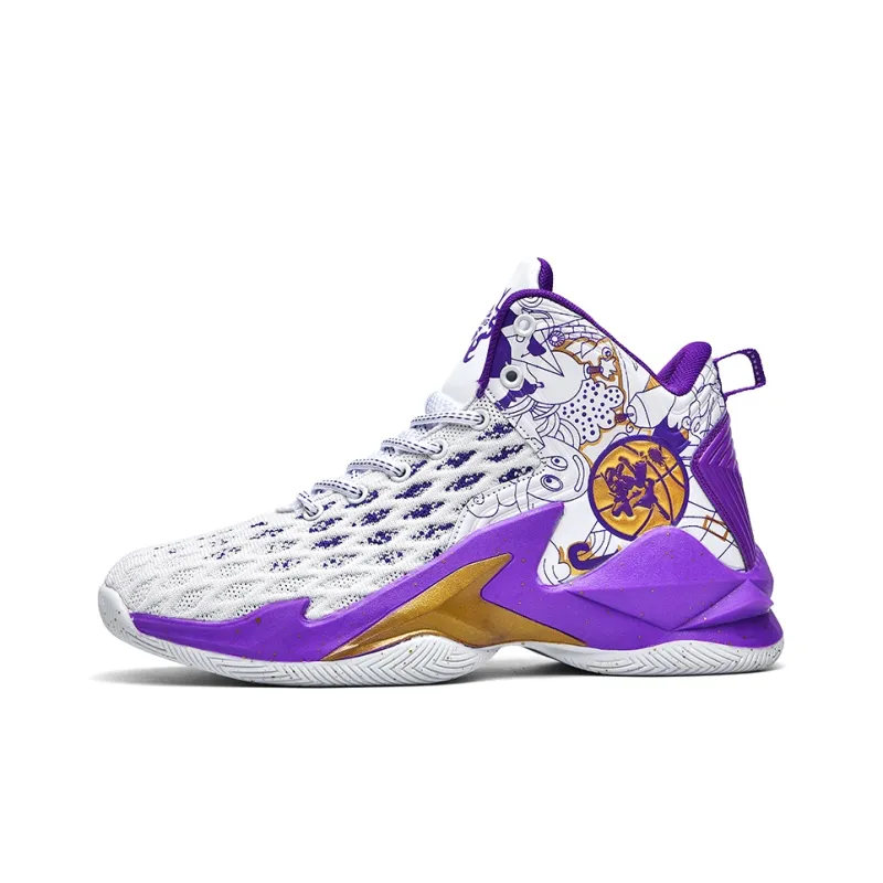 GQWE Cushioned Slip-Resistant Lightweight Mid-Top Basketball Shoes Unisex-5