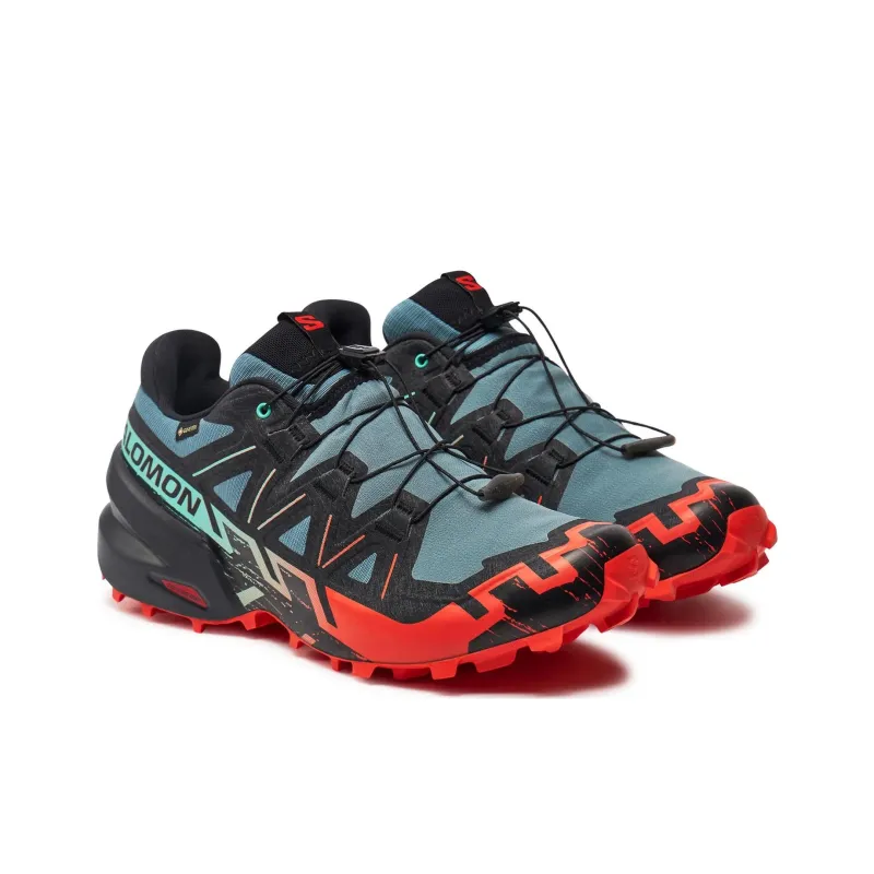SALOMON Speedcross 6 Gore Tex North Atlantic Black Cherry Tomato-1