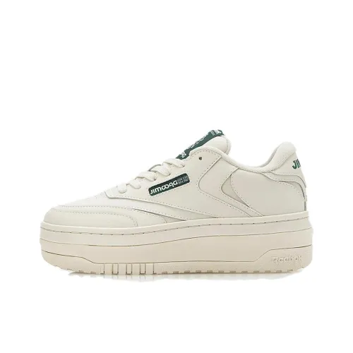 JIMWAG x Reebok Club C Anti-Slip Wear-Resistant Low-Top Skateboard Shoes Women's Ecru