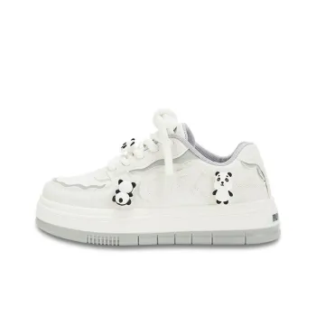 RUN MANNER Slip Resistant Cushioning Abrasion Resistant Low Top Skateboard Shoes Women's White