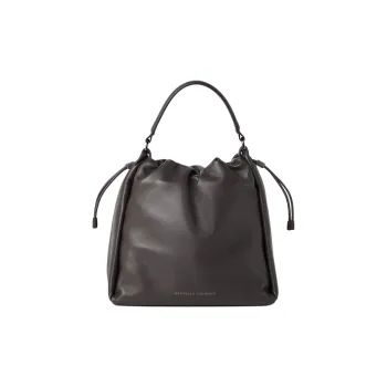 Brunello Cucinelli Soft Leather One Shoulder Handbag Women's Brown