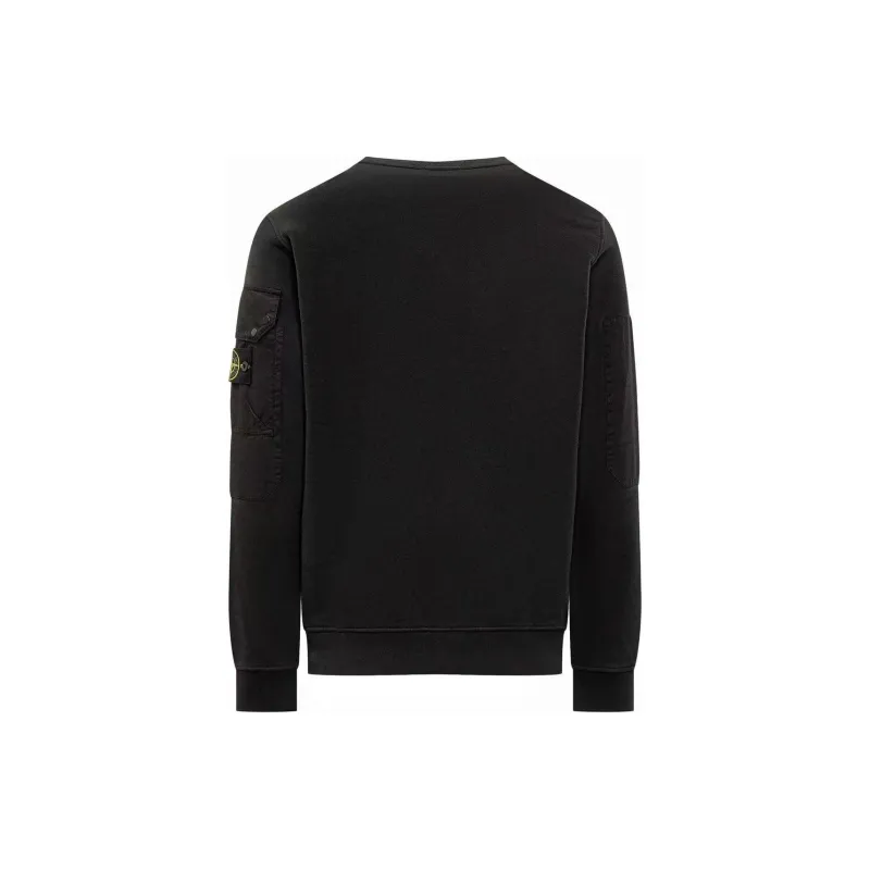 STONE ISLAND Logo Patch Crewneck Sweatshirt-1