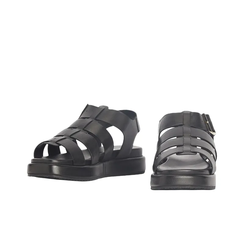 BARBOUR Charlene Roman Sandals Women's Black-3