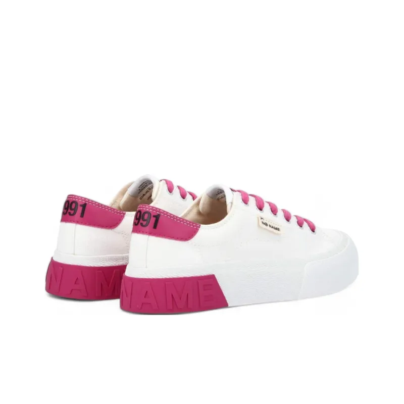 NO NAME Anti-Slip Wear-Resistant Low-Top Casual Shoes Women's White Pink-3