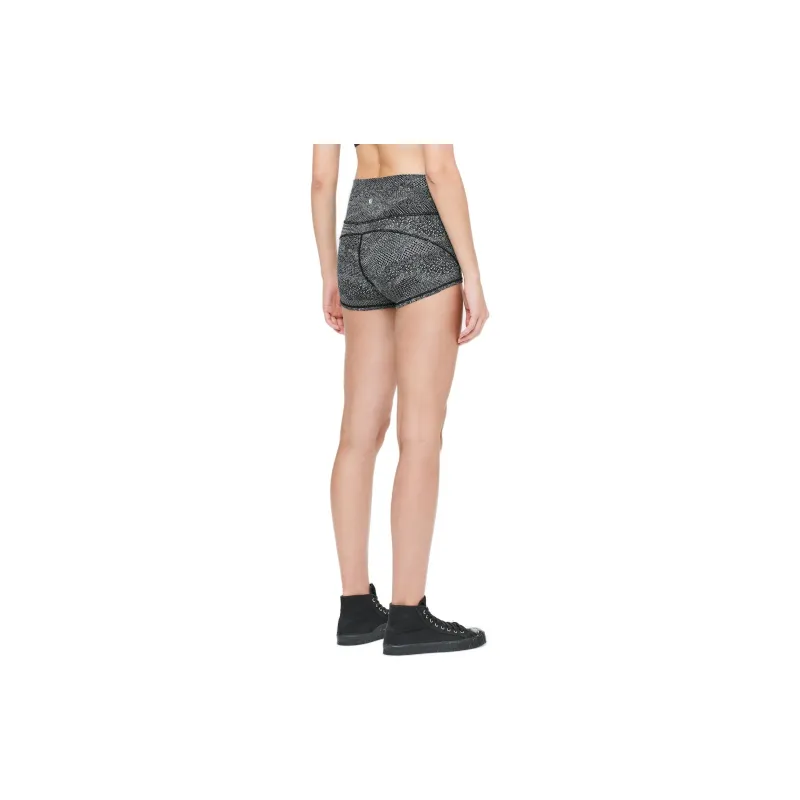 Lululemon In Movement Sports Shorts Women's Ice Gray Black-1
