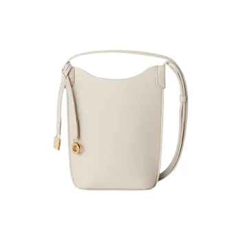Loro Piana Hammered Texture Calfskin One Shoulder Crossbody Cell Phone Pouch Women's Light Lime Hue & Sun Gold