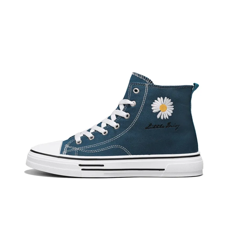 Little Daisy Small Daisy Height Increasing Wear-Resistant Breathable Slip-Resistant High-Top Canvas Shoes Men's-14