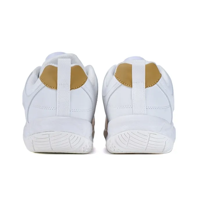 VOIT Coverage Abrasion Resistant Lightweight Slip Resistant Low Top Training Shoes Unisex White Gold-3