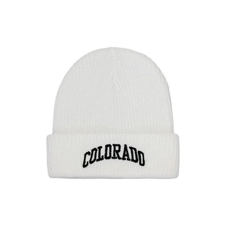 DZP Yarn Beanies Unisex Black White-1