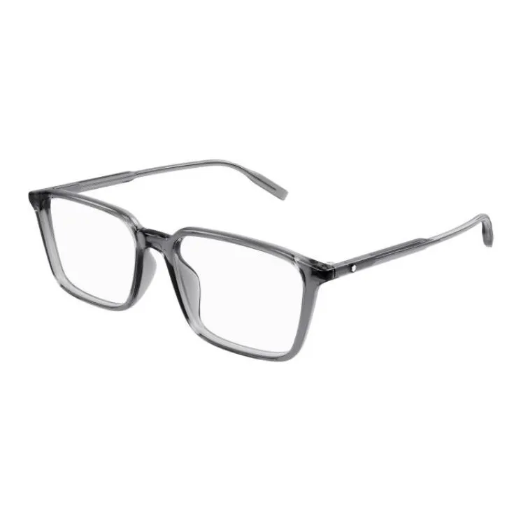 MONTBLANC Acetate Square Eyeglass Frames Men's Gray-0