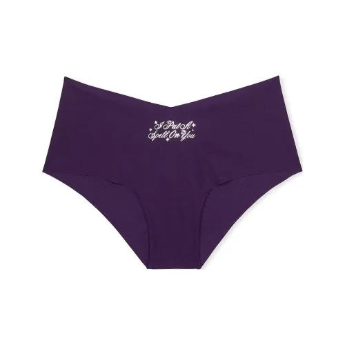 Victoria's Secret PINK No-Show Cheeky Panty / Plum Perfect Spell Graphic Underpants Women's 1 Pack Purple