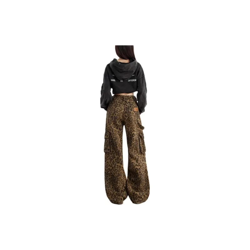 Concubine Zhu Jeans Women's Leopard Print-4