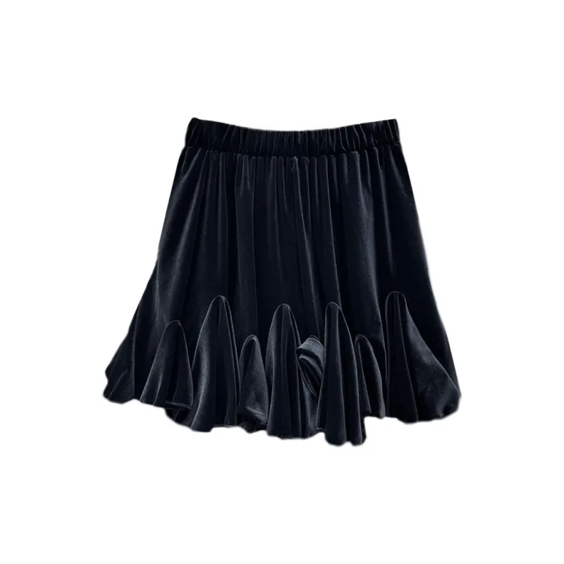 Yvetteclassic Casual Short Skirts Women's Black-1