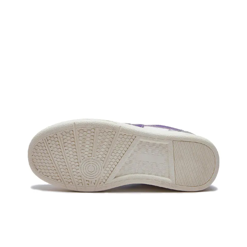 DFOA Wear Resistant Low Top Skateboard Shoes Unisex Purple-6