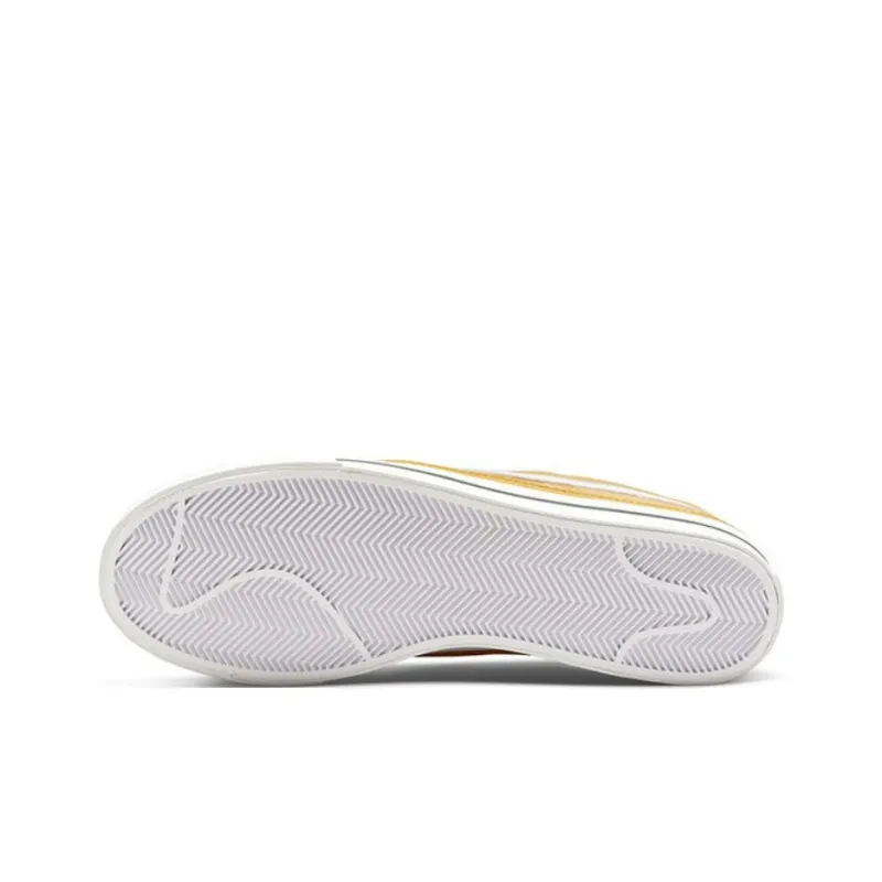 Nike Court Legacy Anti-Slip Wear-Resistant Low-Top Skateboard Shoes Men's Yellow White-3