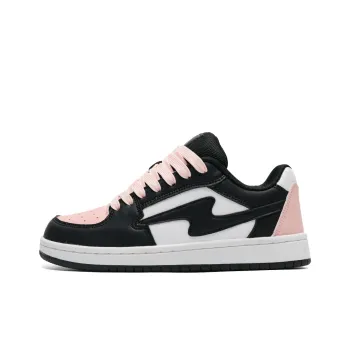 OAOQ Wear resistant And Lightweight Low Top Skateboard Shoes Unisex Black Pink White