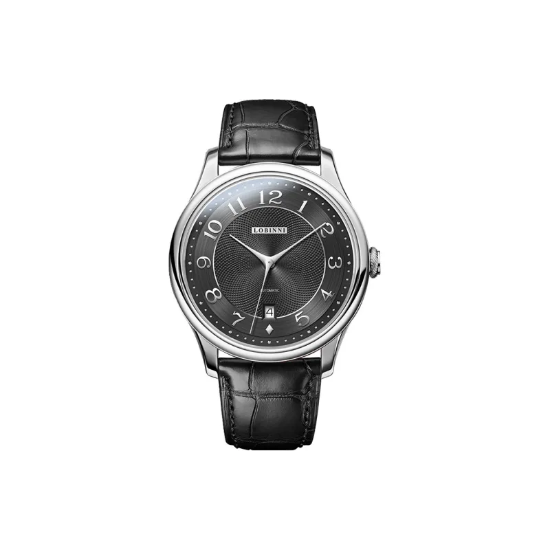 LOBINNI L Men's Watches Automatic Mechanical Movement Cowhide Strap Watch Men's Watches White Dial-5