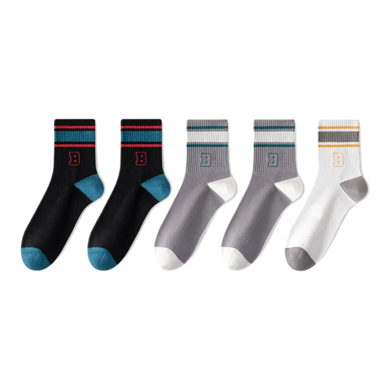 Lan Miao Mid Calf Socks Men's 5 Pack-9