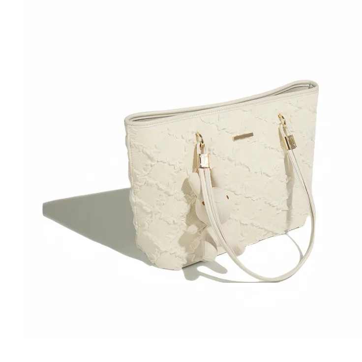 LETOO PU Tote Bag, Shoulder Bag Tubas Women's White-6