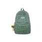 Green Plaid with Doll Face Charm
