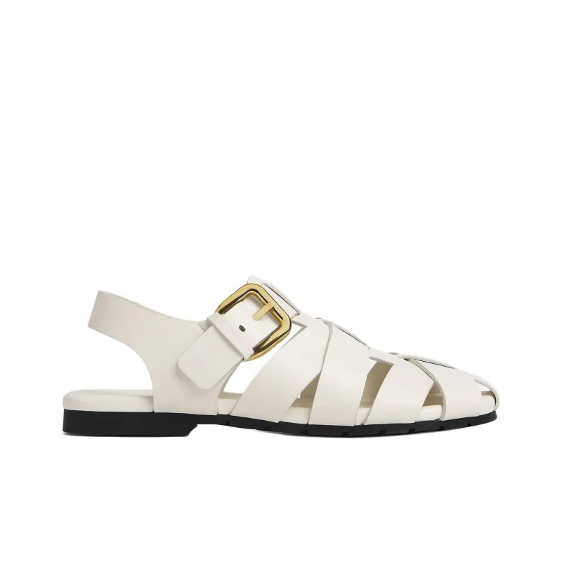 Bottega Veneta Alfie Roman Sandals Women's White-1