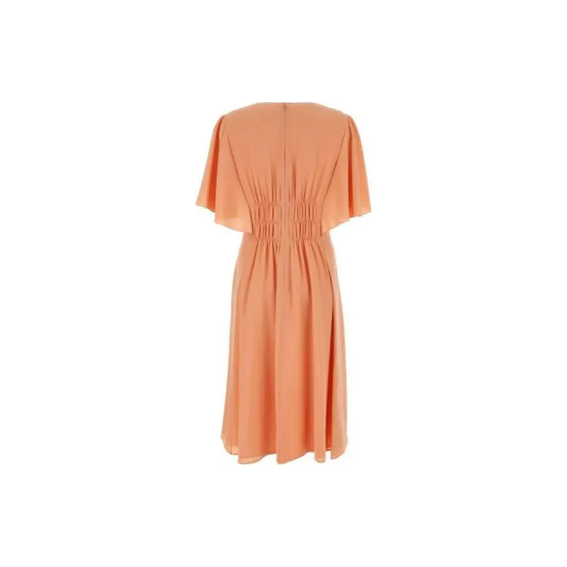 Chloe Short Sleeved Dresses Women's Orange-1