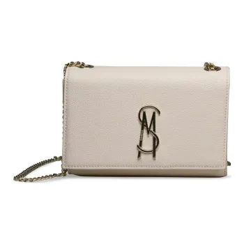 STEVE MADDEN Synthetic Fiber Shoulder Bag, Crossbody Bag Women's Bone & Gold