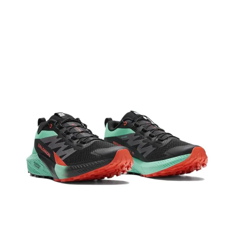 SALOMON Sense Ride 5 Cushioning Lightweight Low Top Trail Running Running Shoes Men's Black-1