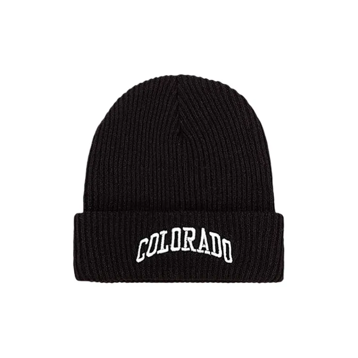 DZP Yarn Beanies Unisex Black White-0