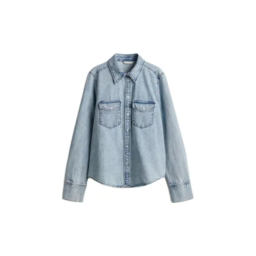 H&M Shirts Women's Light Blue Denim