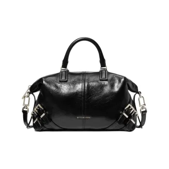 MICHAEL KORS Cow Leather One Shoulder Handbag Trumpets Women's Black