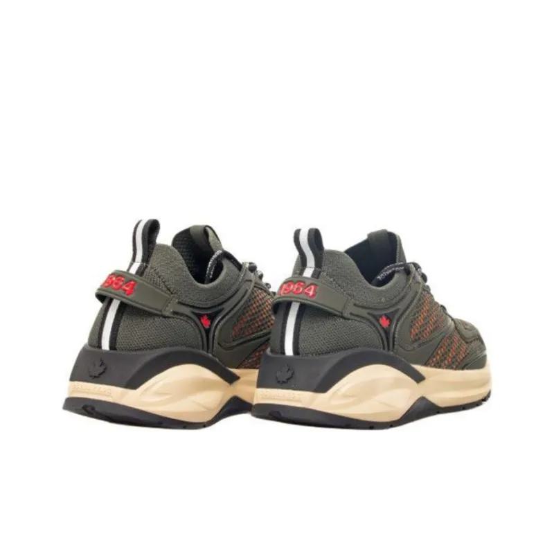 DSQUARED 2 Dash Panelled Mesh Lace Up Sneakers-3