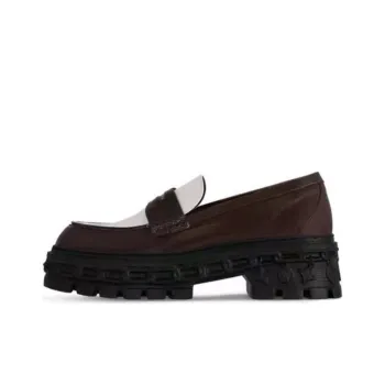 LOUIS VUITTON Record Loafers Women's Dark Brown