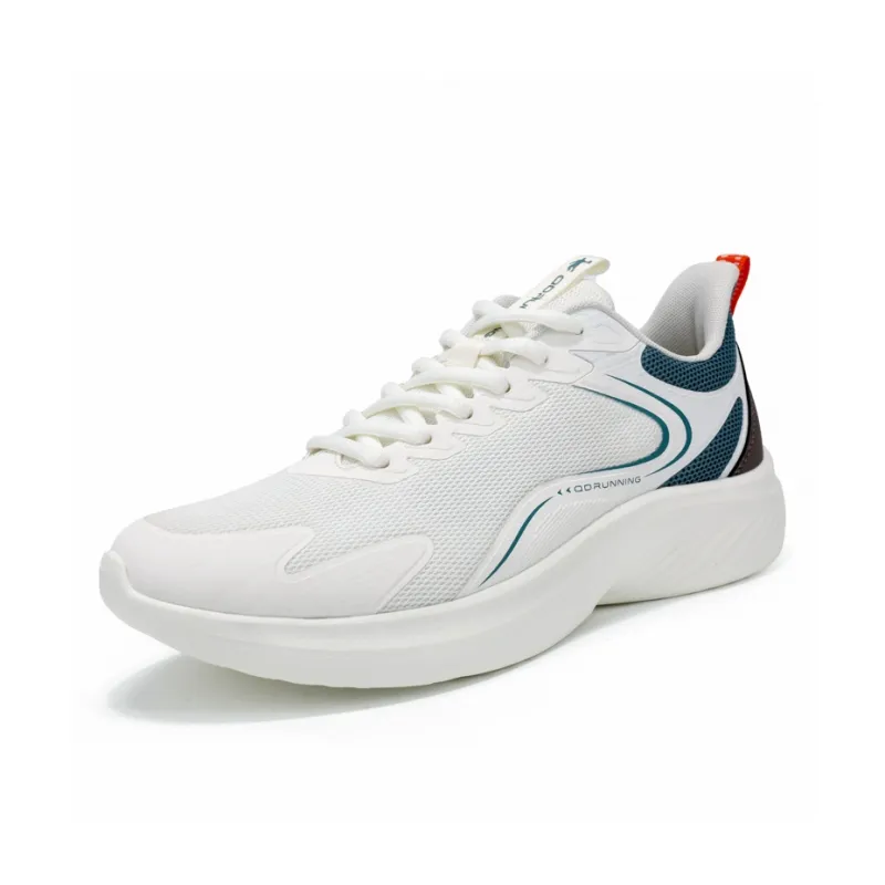 QIAODAN Cushioning, Slip Resistant, And Breathable Low Top Running Shoes Men's White-2