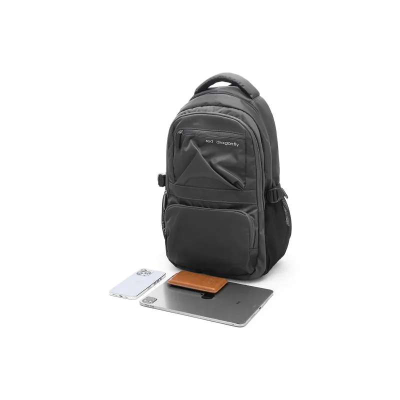RED DRAGONFLY Fabric Backpack Men's Knight Black/Dark Gray-11