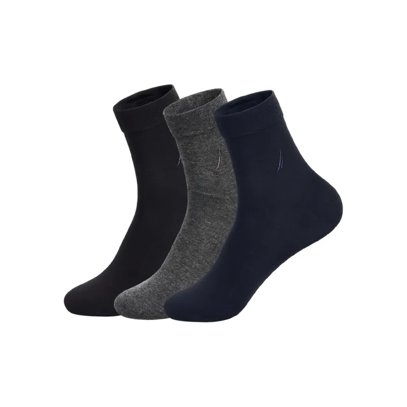 NAUTICA UNDERWEAR Mid Calf Socks Men's 3 Pack-3