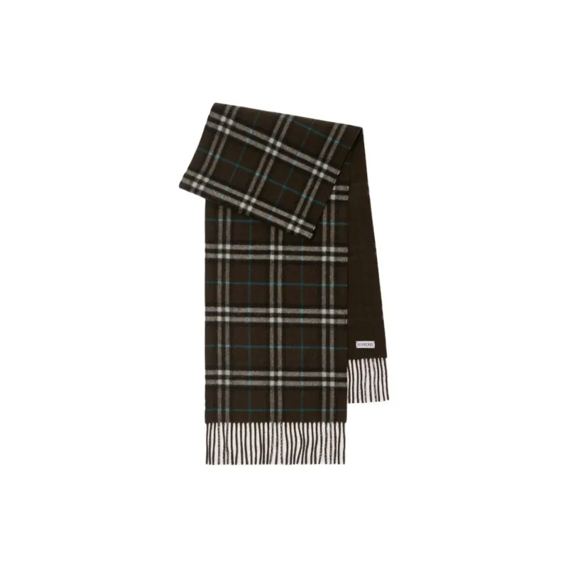 Burberry Cashmere Knit Scarves Women's Dark Gray-0