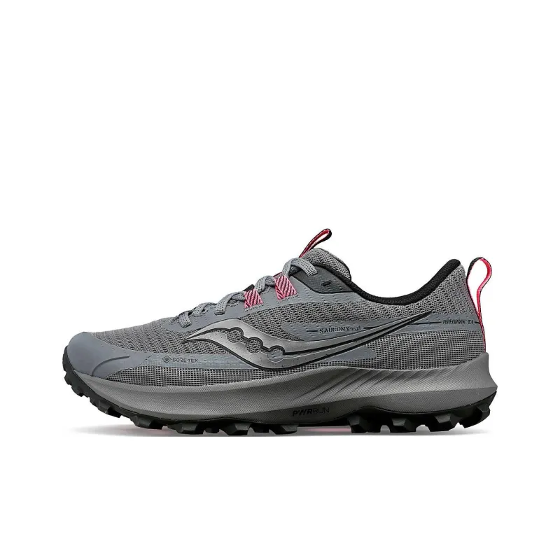 Saucony Peregrine 13 Peregrine Falcon 13 Anti Slip Wear Resistant Low Top Trail Running Shoes Women's Gray-0