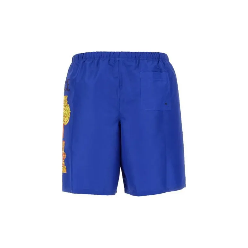 VERSACE Logo Printed Drawstring Swimming Shorts-1