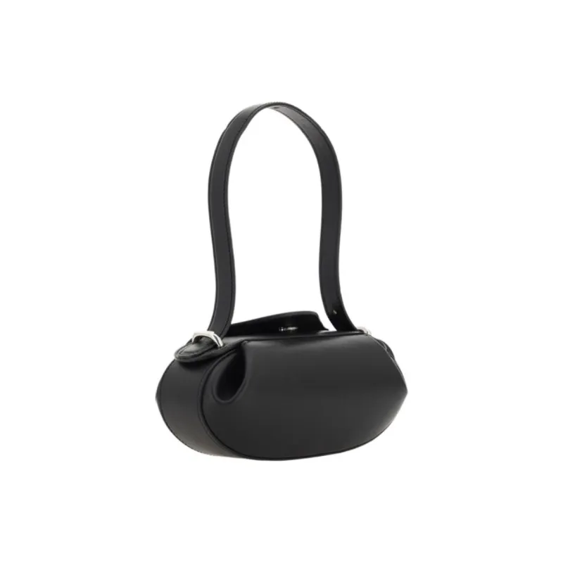 YUZEFI Leather Dinner Rolled Shoulder Bag, Crossbody Bag Women's Black-2