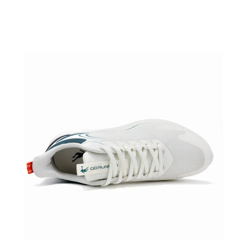 QIAODAN Cushioning, Slip Resistant, And Breathable Low Top Running Shoes Men's White-3