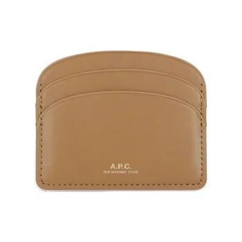 A.P.C Cow Leather Card Holder Women's Brown