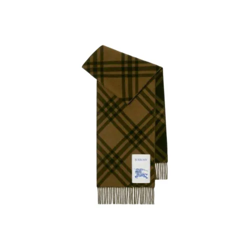 Burberry Cashmere Knit Scarves Unisex Brown