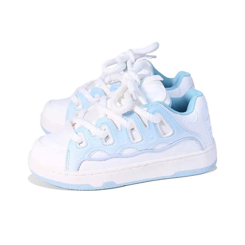 BPLB Slip Resistant Low Top Skateboard Shoes Unisex Light Moon-1
