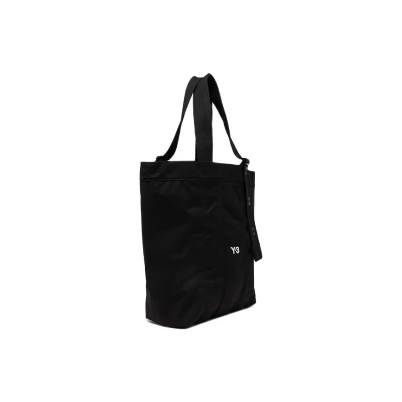 Y 3 Polyester With Canvas Tote Bag Shopping Bag Shoulder Bags Regular Men's Black-3